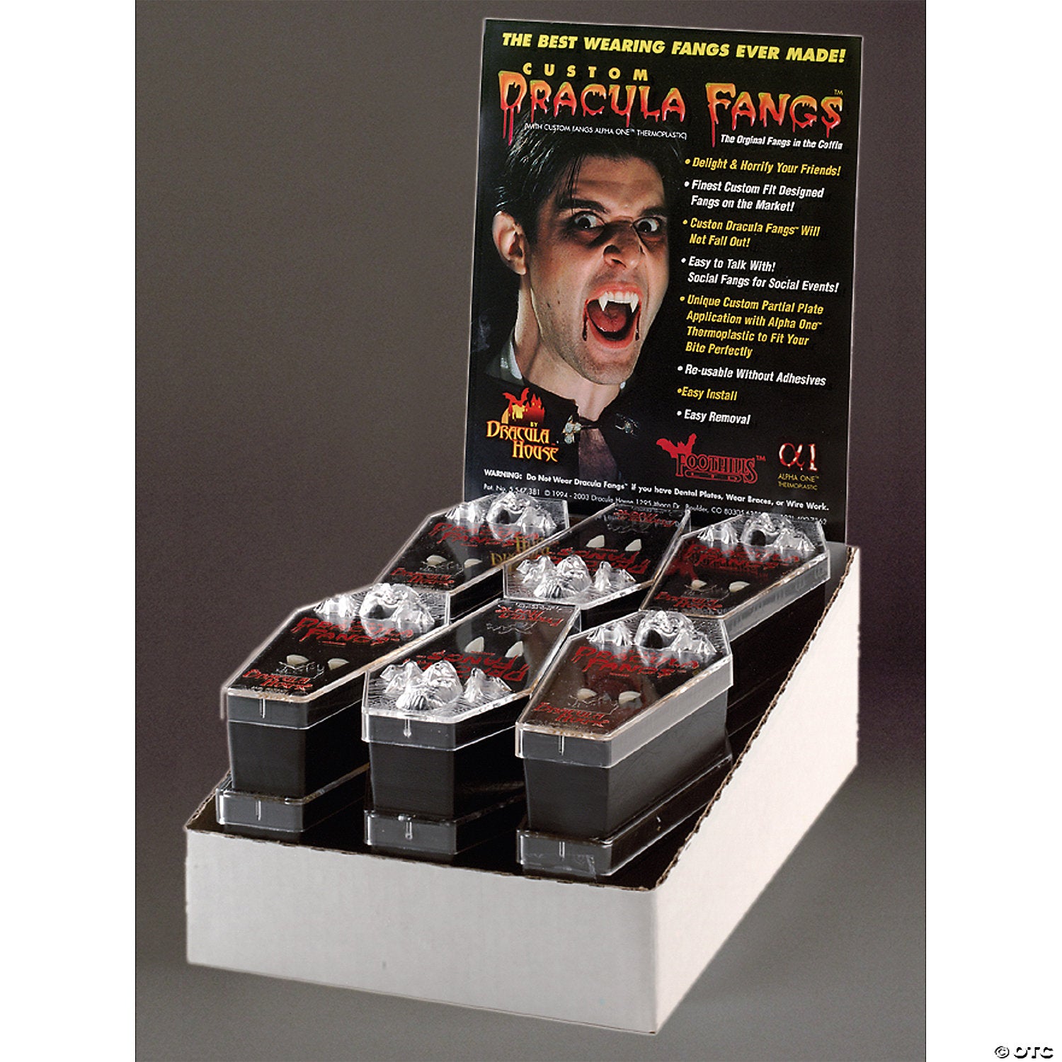 dracula fangs display 12 pairs~fhd01lg