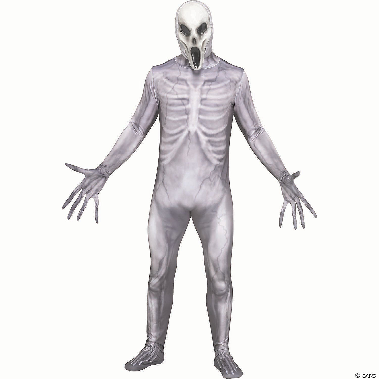 adults white & gray alien invader costume standard~fw134024gy