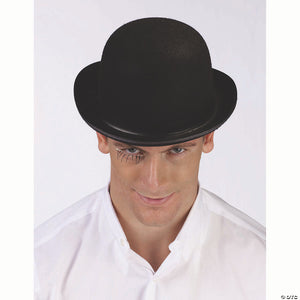 adults black felt derby hat costume accessory~fw90006d