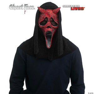 sup red rhinestone bling devil face full mask one size~fw93582