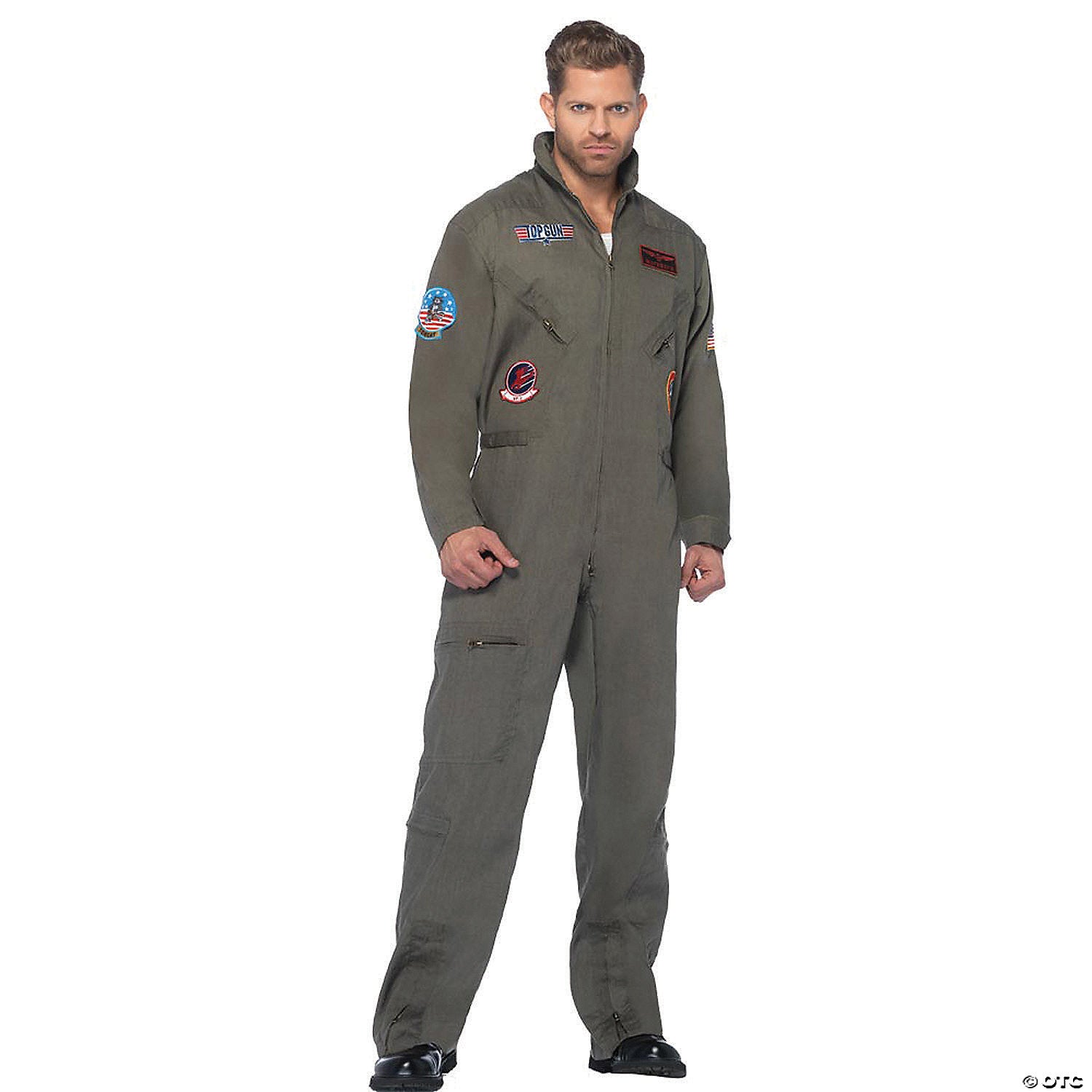 men s top gun jumpsuit costume extra large~uatg83702xl
