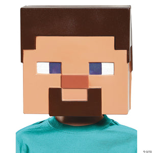 adults minecraft steve vacuform mask~dg65680