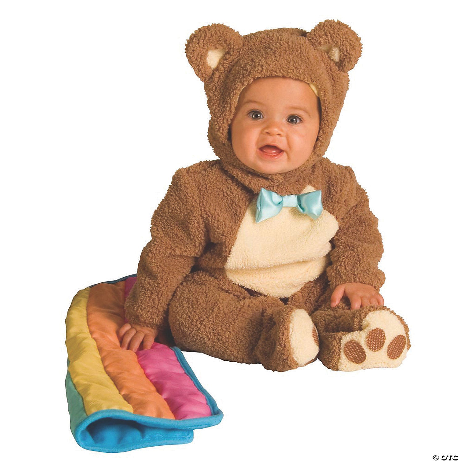 baby oatmeal bear with rainbow blankee costume 6 12 months~ru885356i