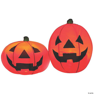 lighted pumpkin yard decorations set of 2~mr123319