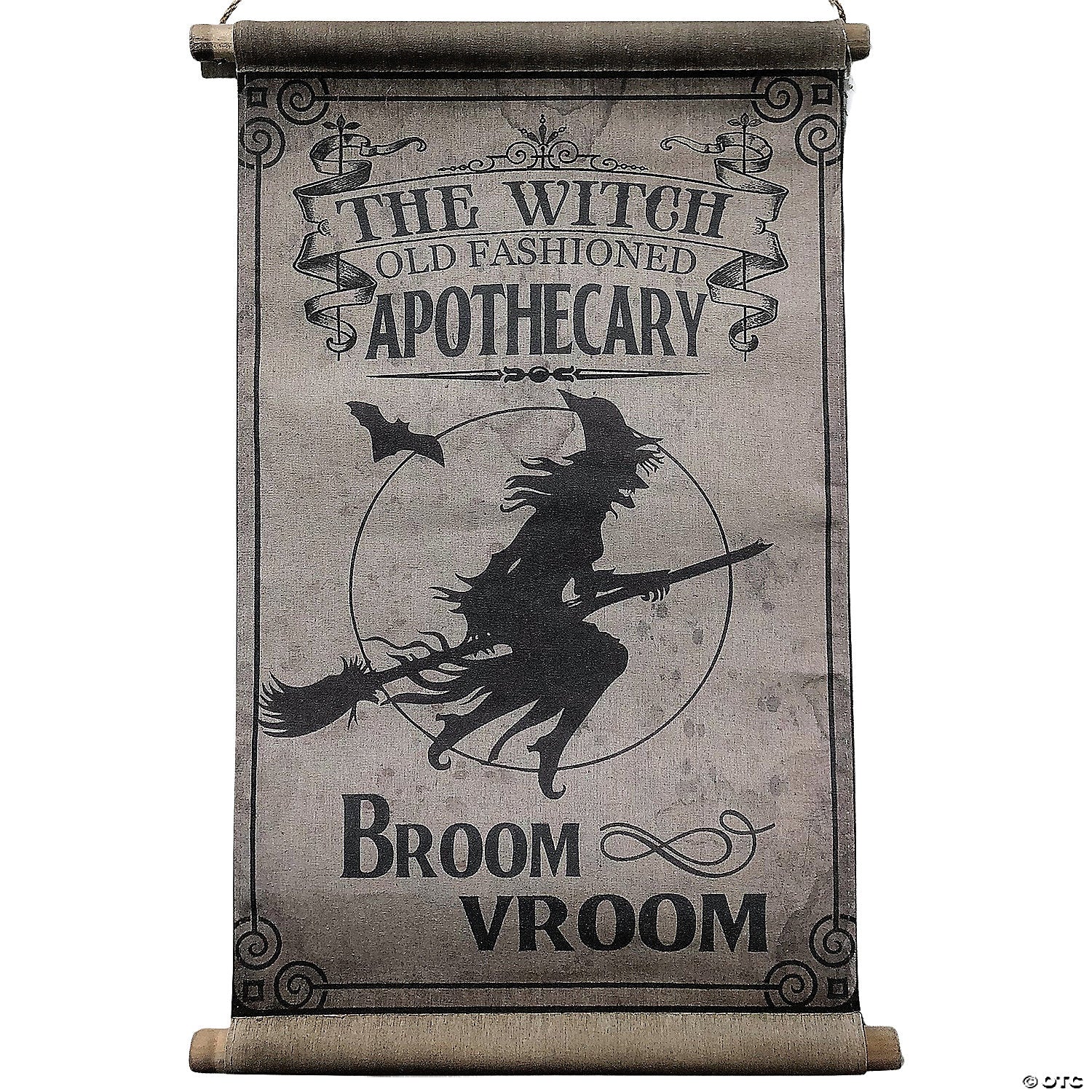 26 broom vroom canvas hanging sign halloween decoration~ss45980