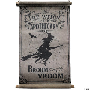 26 broom vroom canvas hanging sign halloween decoration~ss45980