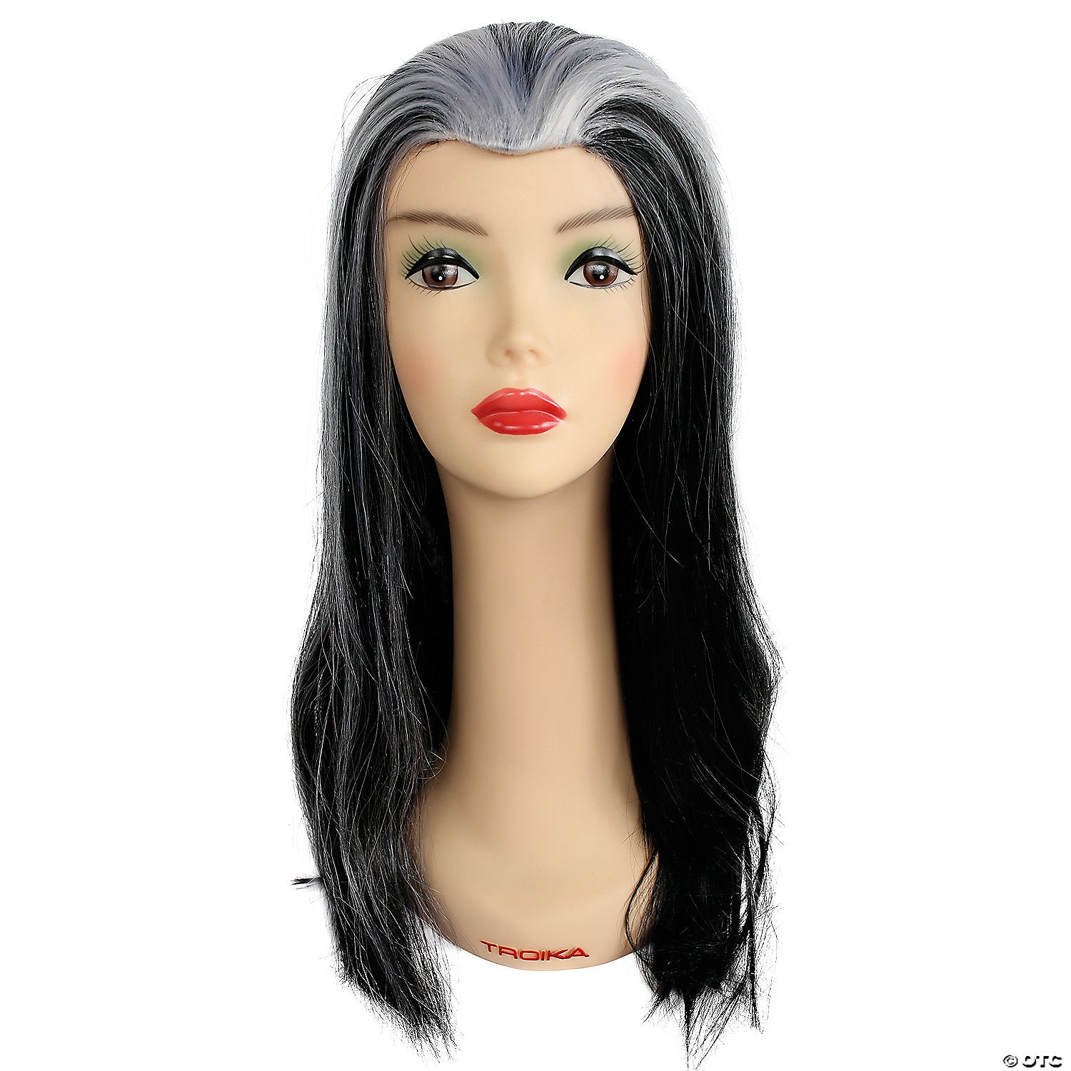 women s black & white vampira wig~lw246bw