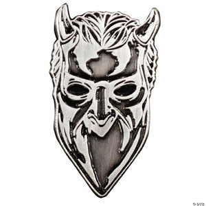 2 ghost nameless ghoul face antique nickel enamel pin~mabxgm102