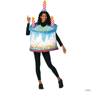 adults happy birthday confetti cake with candle costume~gcr7819