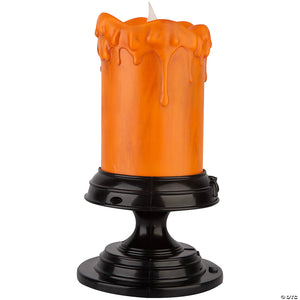 11 emoteglow& 8482 jack o lantern orange musical pillar candle halloween decoration~ss550089g-a02