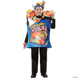 kids sour gummy worms costume~gc2004710