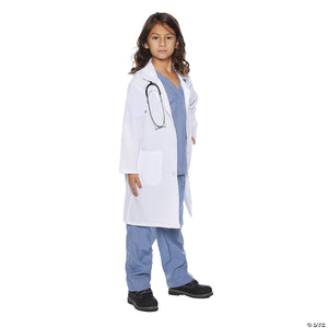 kids doctor scrubs with lab coat costume~ur25905lg