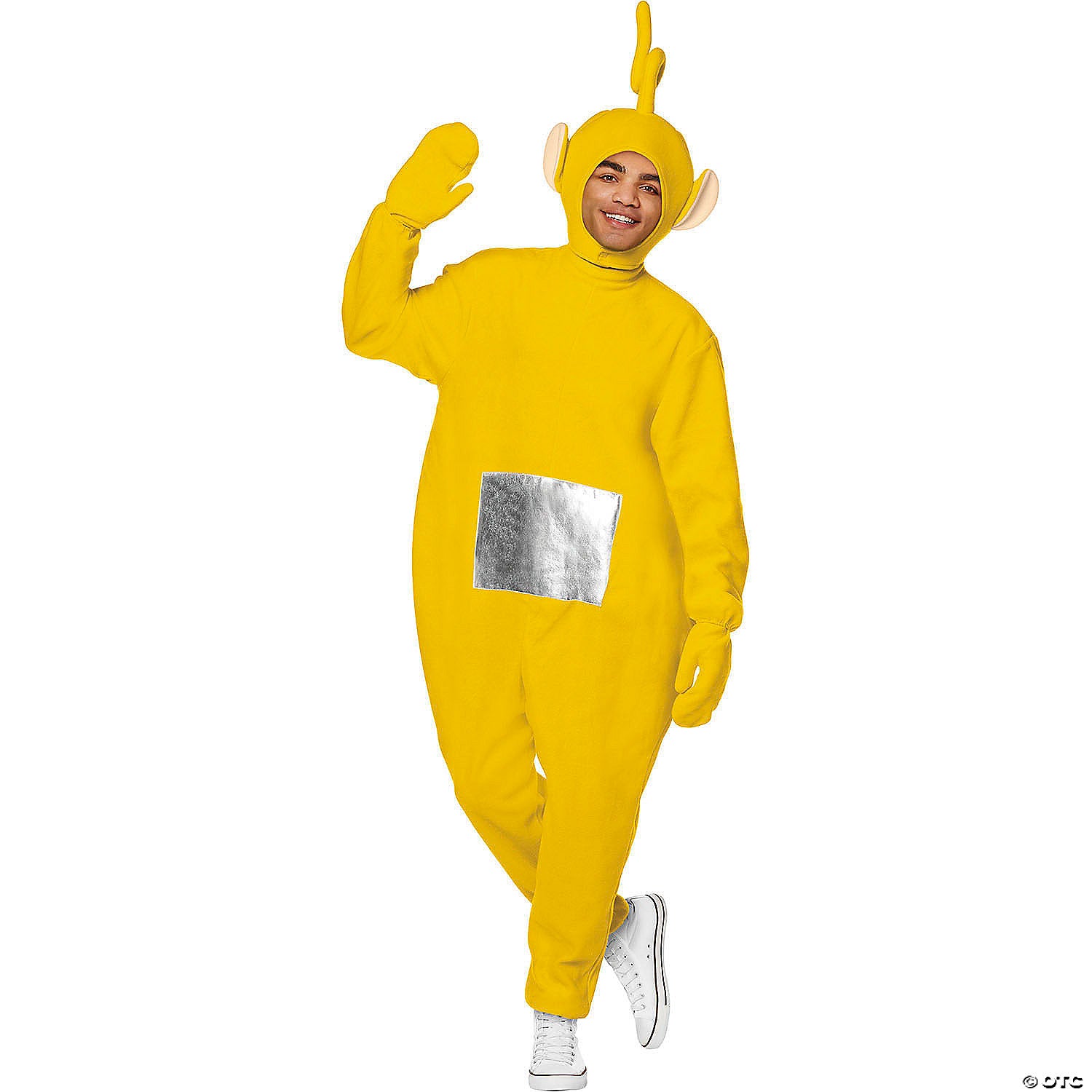 adults teletubbies& 8482 yellow laa laa polyester jumpsuit costume small 34 36~fw108124s