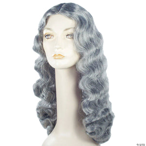 adults gray long wavy grandma wig~lw755mbngy