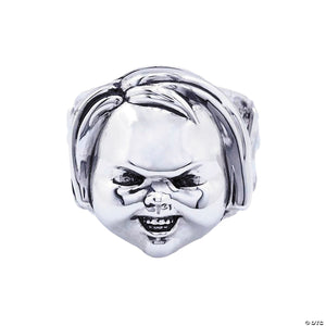 child& 8217 s play 2& 8482 chucky face plated brass ring size 9~majakus1039
