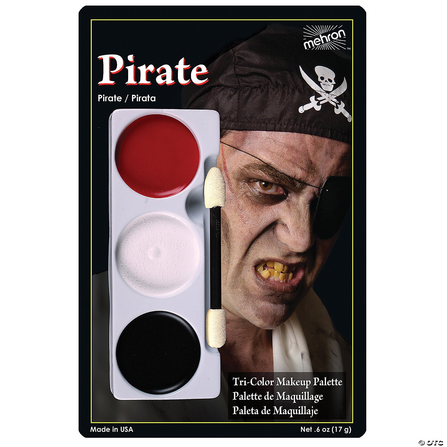 mehron pirate tri color makeup palette~dd445