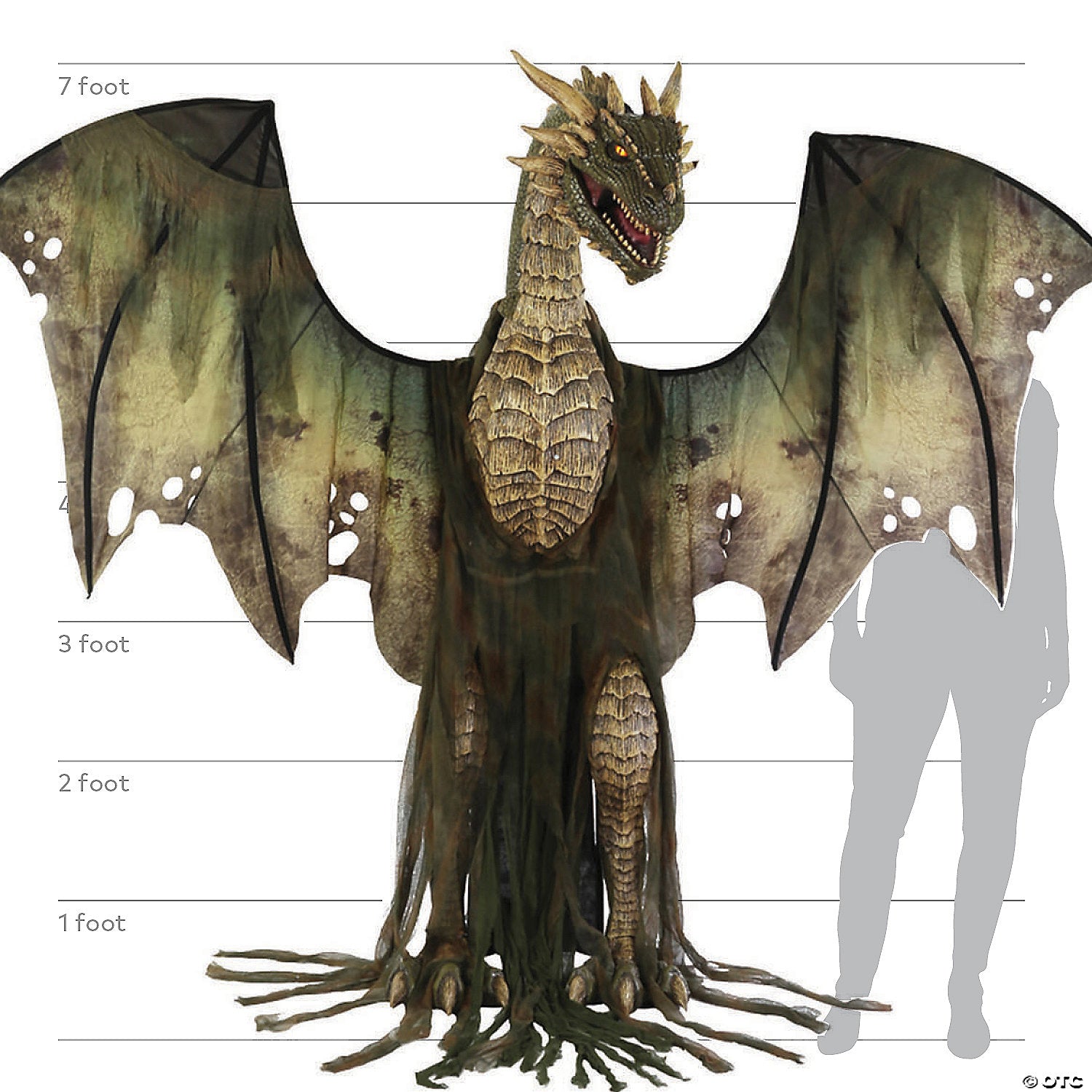 animated 7 ft dark forest dragon~mr124633-a06