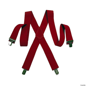 heavy duty red santa suspenders~ae1315