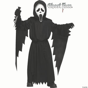 toddler ghost face& 174 black polyester robe with mask costume extra large 14 16~fw135861xl