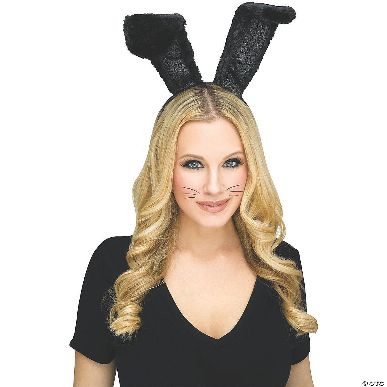 adults bunny headband black~fw93094bk