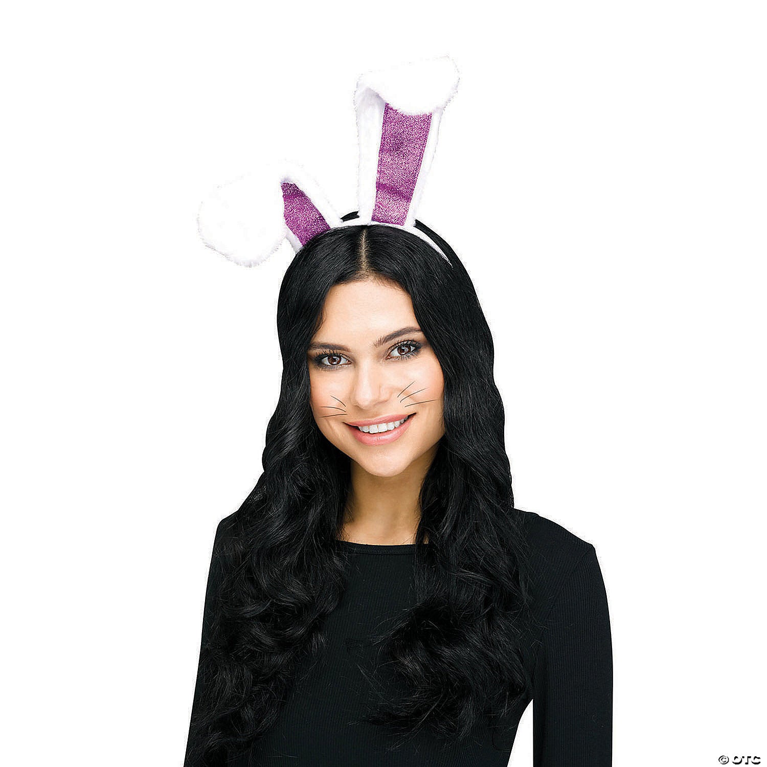 adults bunny headband white~fw93094wt