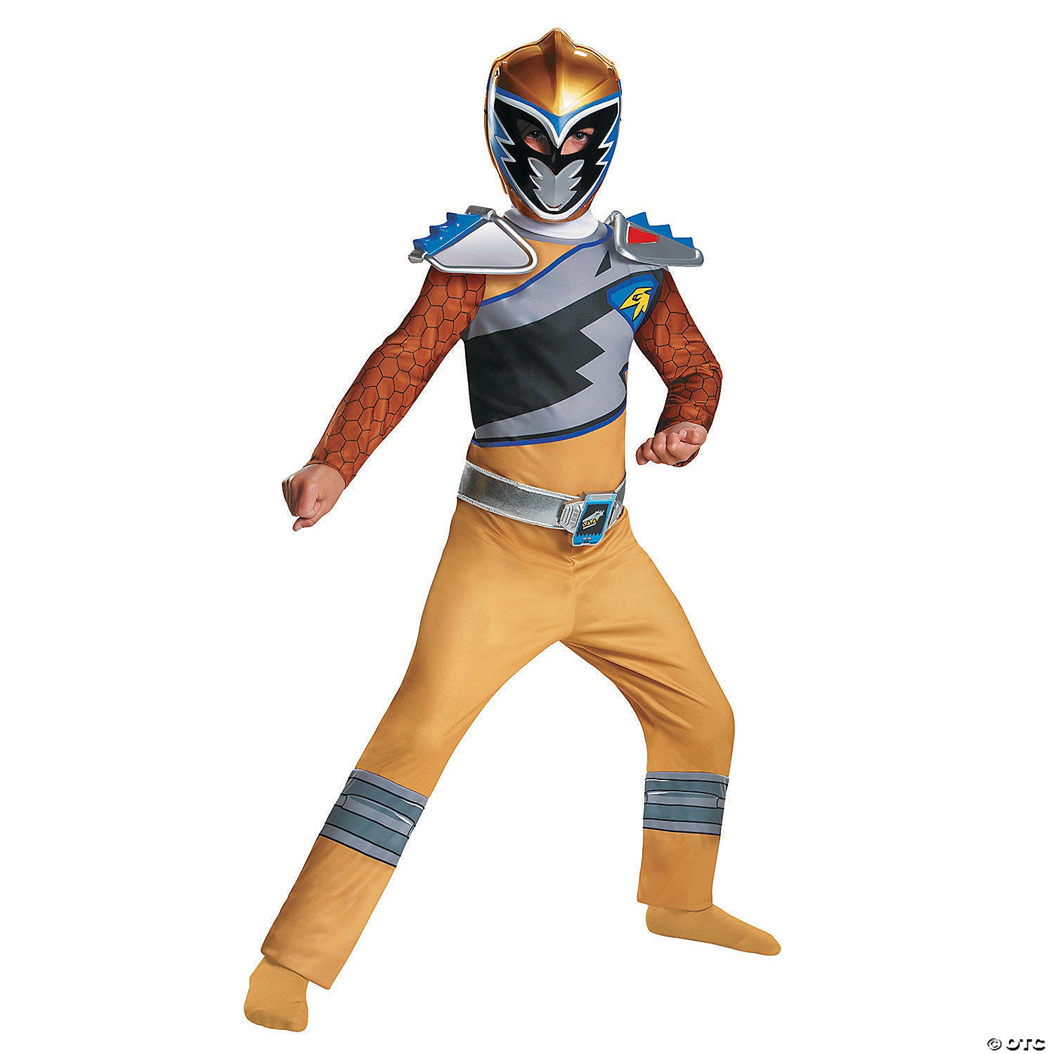 boy s classic power rangers dino gold ranger costume small~dg82763l