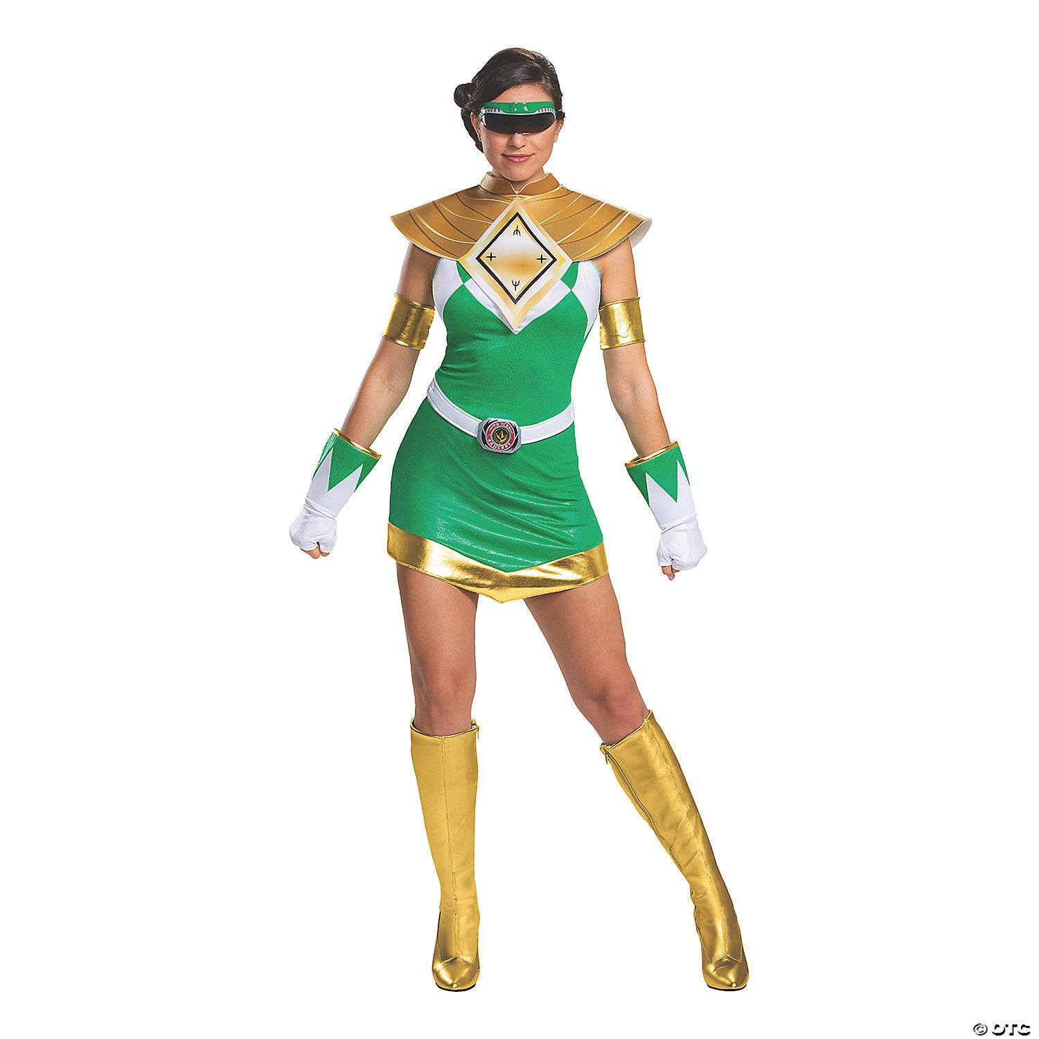 women s deluxe mighty morphin green ranger costume medium~dg104889b