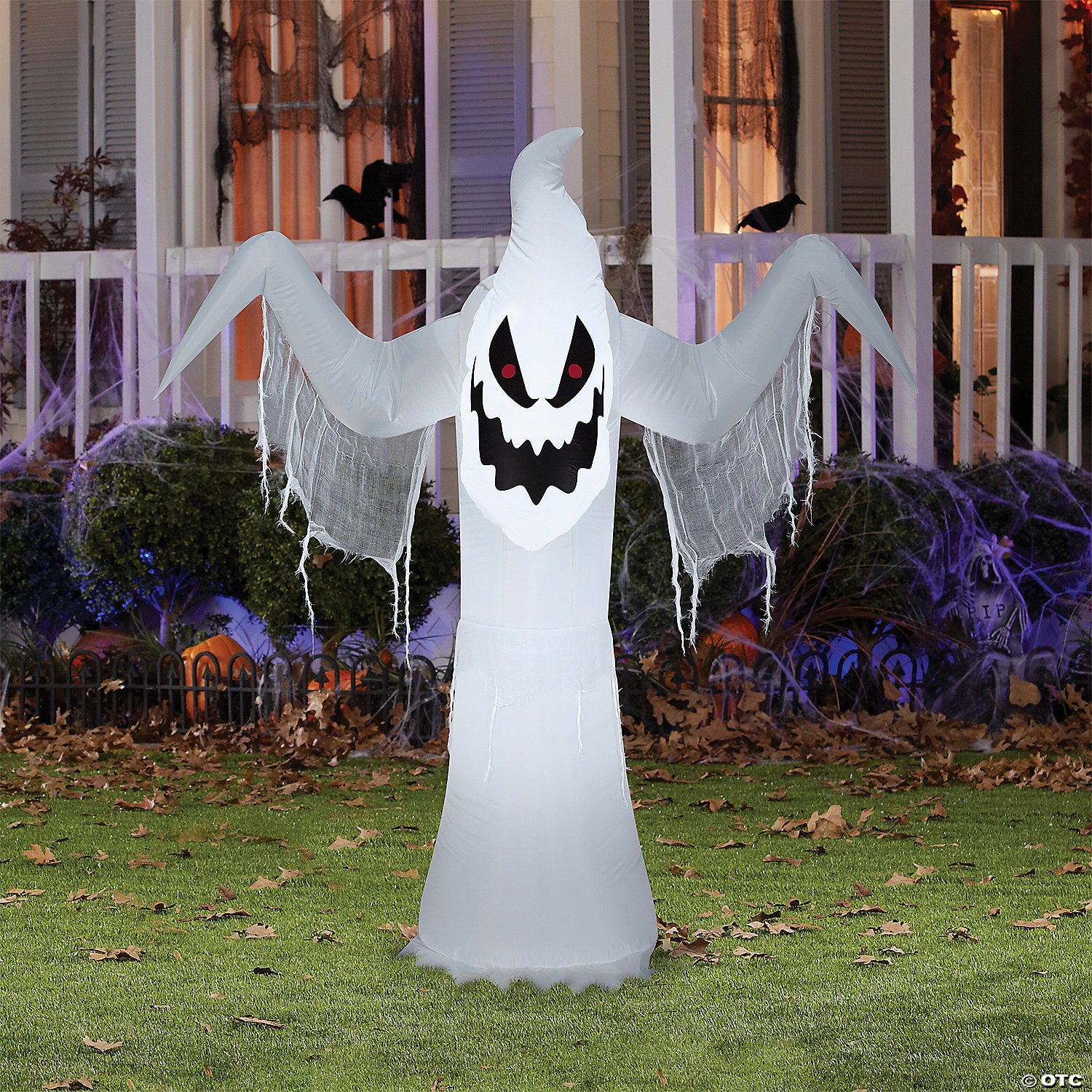 59 blow up inflatable ghost with built in led lights outdoor yard decoration~ss221882g-a01