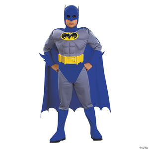 boy s deluxe muscle batman& 8482 costume medium~ru883482md