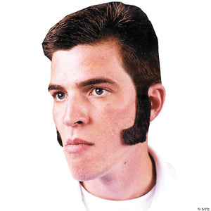 men s human hair sideburns~cb30bk-a01