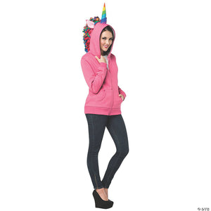 women s pink unicorn hoodie costume medium~gc16011md