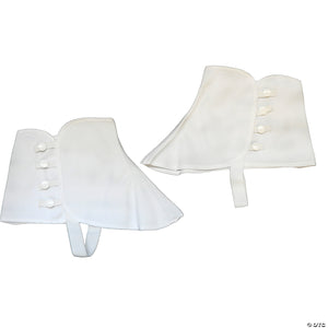 adults white canvas spats medium~bb411sm