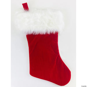 19 velvet lined red christmas stocking~ae7019