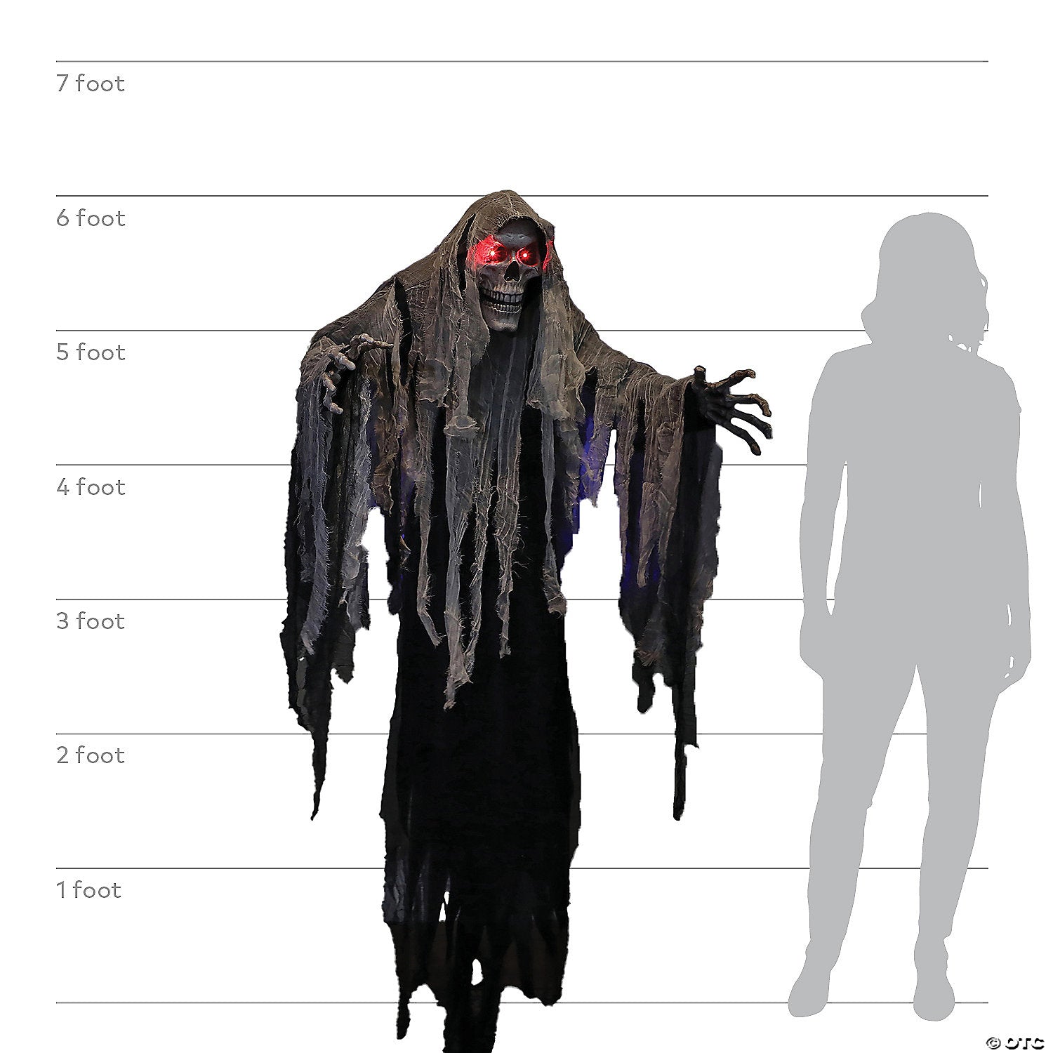 6 ft hanging reaper halloween decoration~mr123903-a06