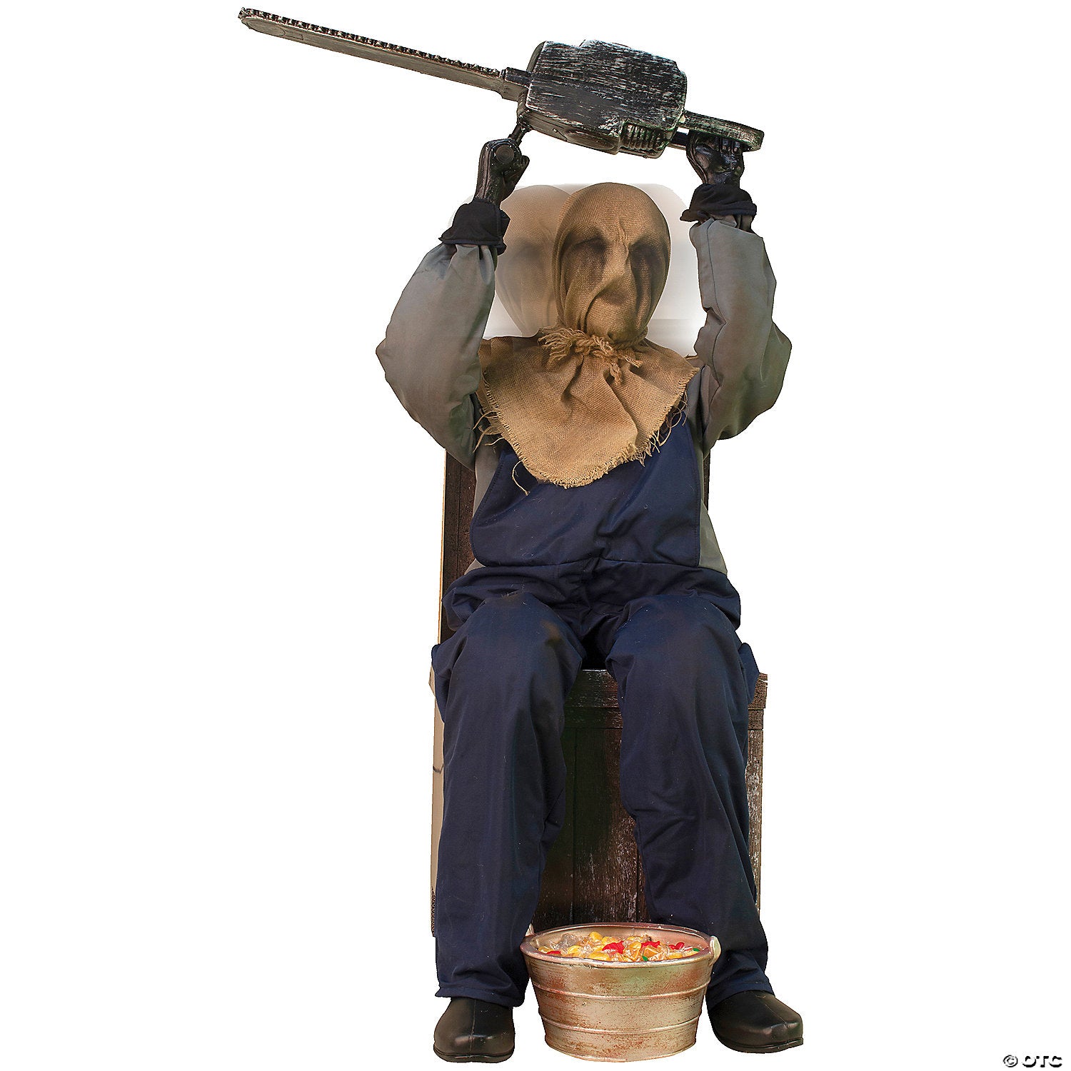 45 seated animated chainsaw greeter prop~tt58669-a06