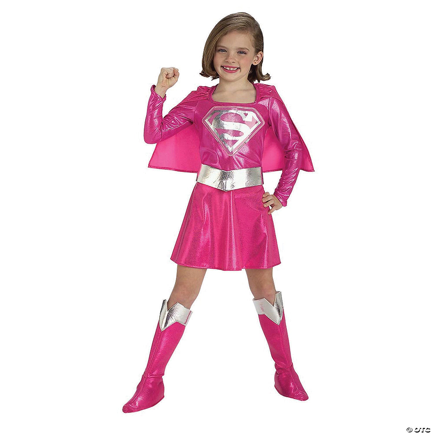 girl& 8217 s pink supergirl& 8482 costume small~ru882751sm