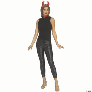 adults red rhinestone bling horns headband costume accessory~fw96891r