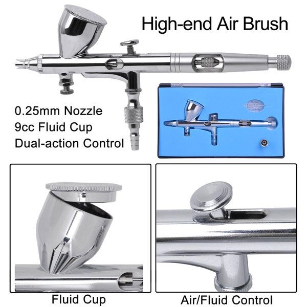0.2mm Dual Action Gravity Feed Airbrush Paint Gun - Trend Times Toy Stores