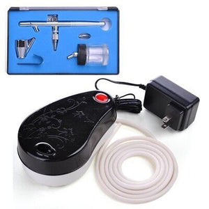 0.35 mm Mini Airbrush Kit Air Compressor Dual Action Siphon Feed Tattoo Nail Art - Trend Times Toy Stores