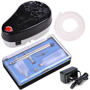 0.3 mm Mini Airbrush Kit w/ Air Compressor Dual-Action Gravity Feed Tattoo Nail - Trend Times Toy Stores
