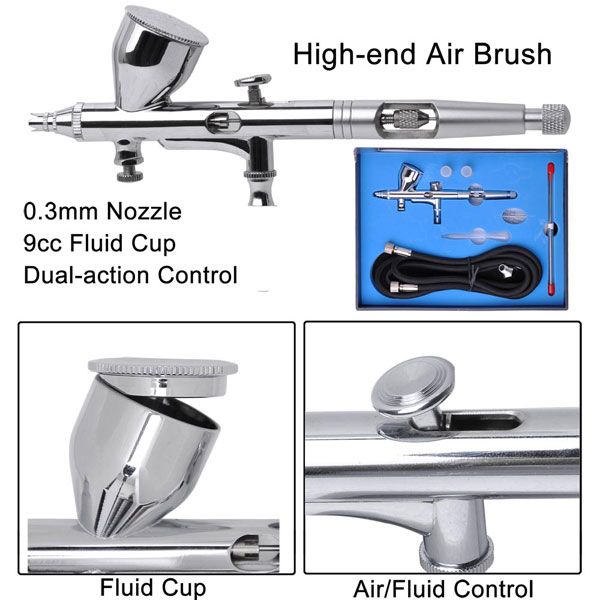 0.3mm Dual Action High-end Gravity Feed Airbrush - Trend Times Toy Stores