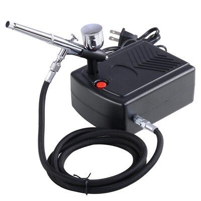 0.3mm Mini Airbrush Kit Dual-Action Gravity Feed w/ Air Compressor Nail Makeup - Trend Times Toy Stores