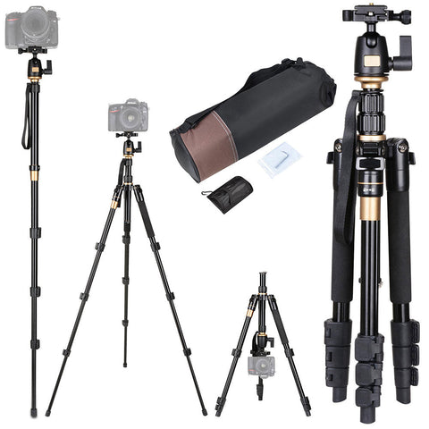 Pro Aluminum DSLR Camera Tripod Monopod & Ball Head