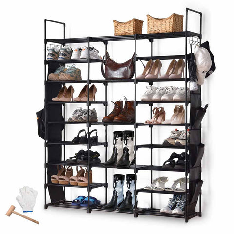 9 Tiers Metal Shoe Rack 42 Pairs Shoe Organizer Shelf