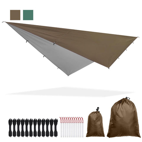 Trendtimes 10x15ft Waterproof Camping Tarp Large Rainfly UV50+ PU3,000mm