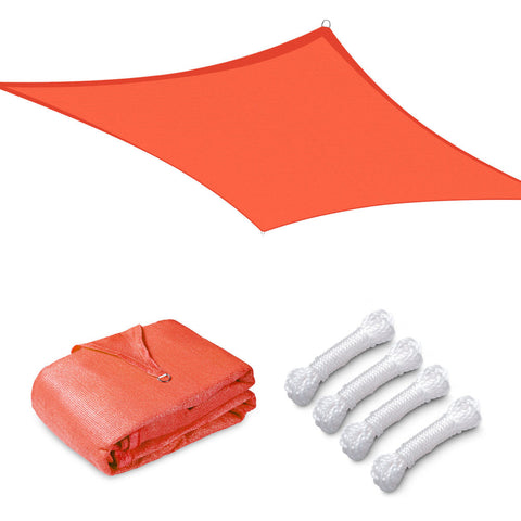 Patio Rectangle Sun Sail Shade Canopy 7ftx13ft Cherry Tomato