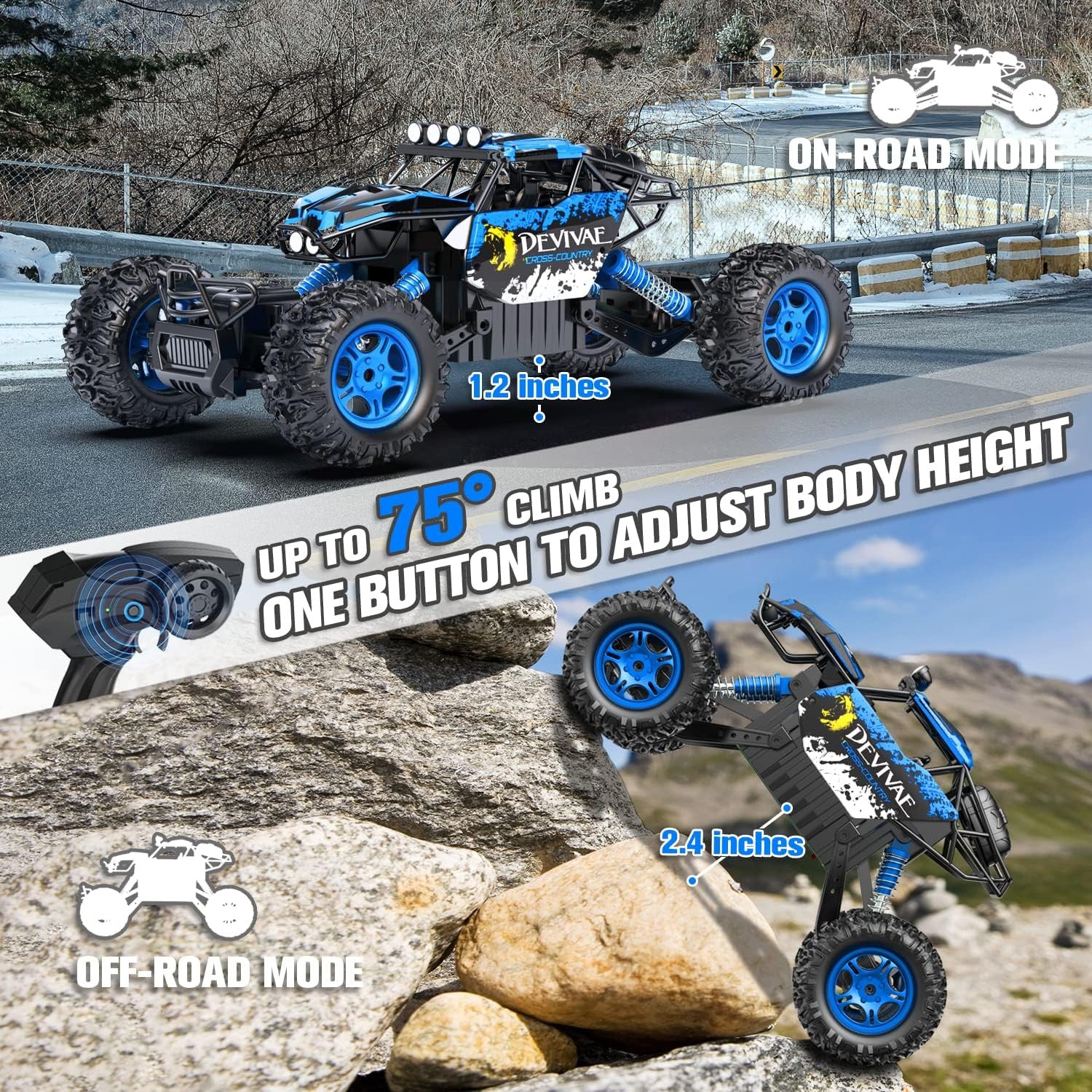 1:12 Scale Large 4WD Remote Control Car for Kids with Lifting Function Trend Times 2