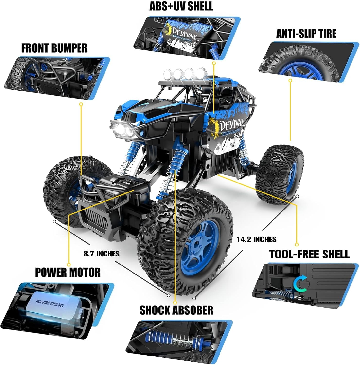 1:12 Scale Large 4WD Remote Control Car for Kids with Lifting Function Trend Times 5
