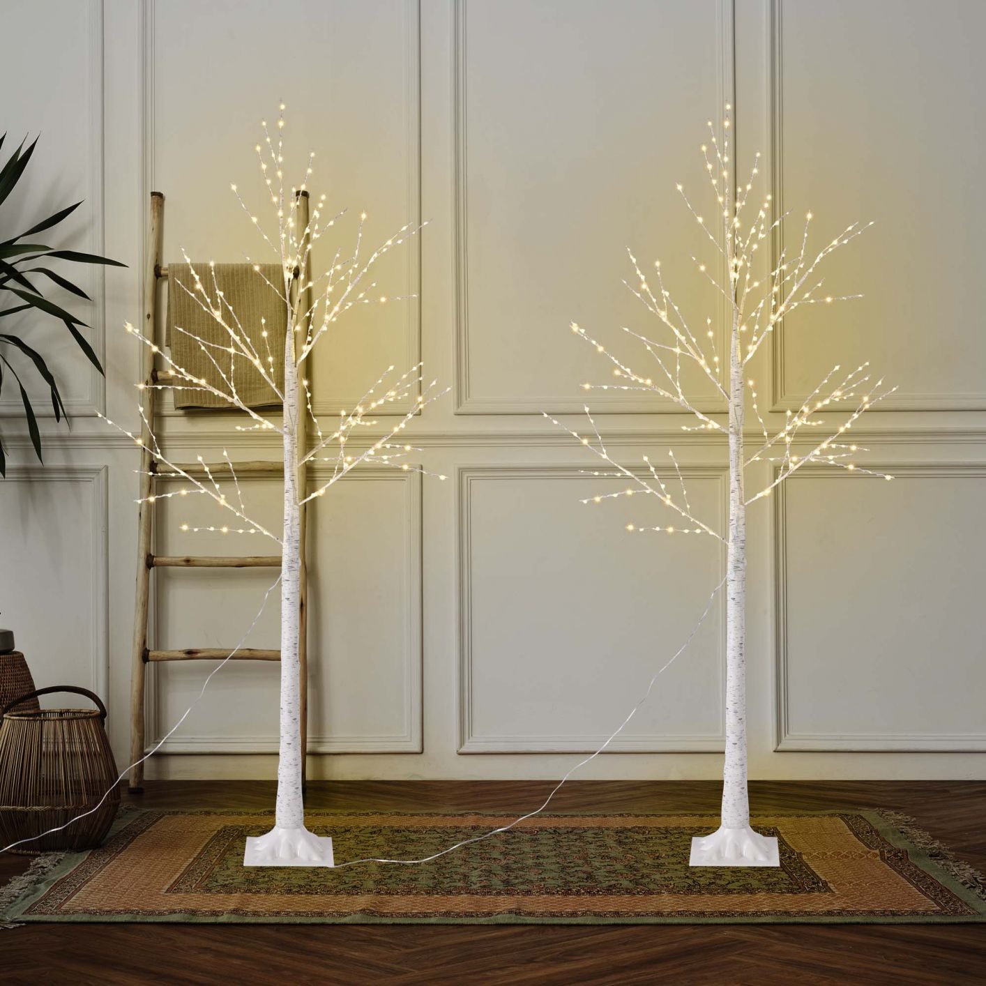 1/2/4 Pack 6 Ft Lighted Birch Tree 305 LED Battery Operated Christmas Dcor 2pcs - Trend Times Toy Stores