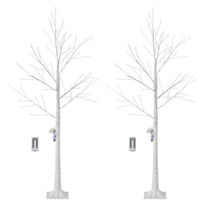 1/2/4 Pack 6 Ft Lighted Birch Tree 305 LED Battery Operated Christmas Dcor 2pcs - Trend Times Toy Stores